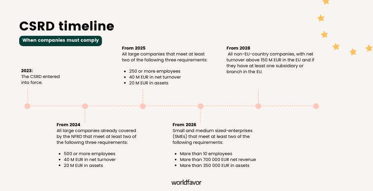 CSRD timeline: what you need to report and when