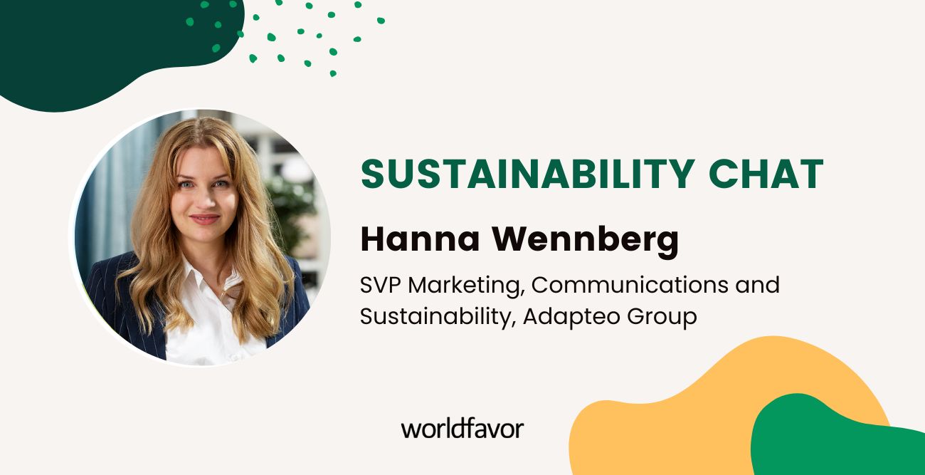 Sustainability Chat with Hanna Wennberg at Adapteo Group
