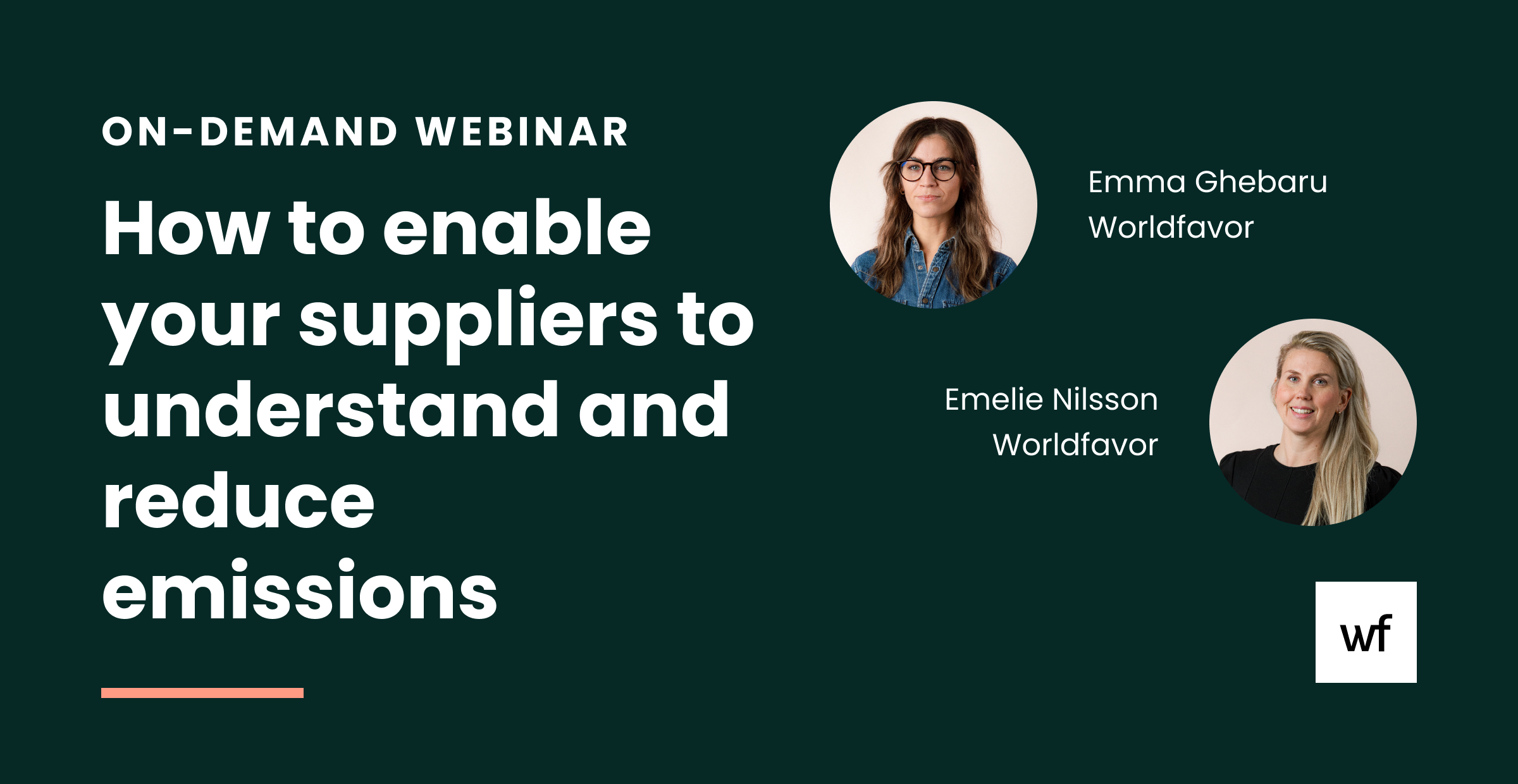 Webinar – Supply chain sustainability: How to enable suppliers to understand and reduce emissions