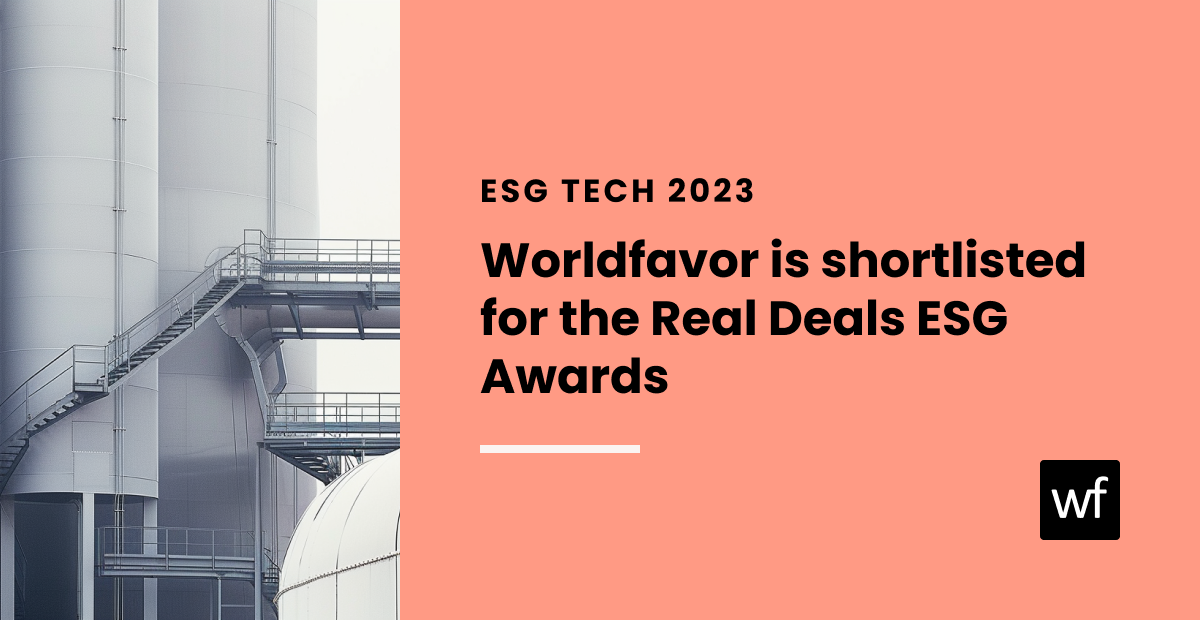 Worldfavor is shortlisted for the Real Deals ESG Awards 2023