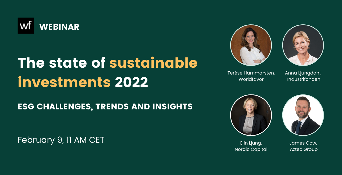 Worldfavor Webinar – The state of sustainable investments 2022
