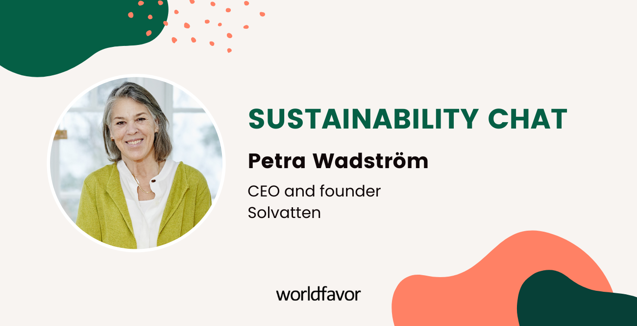 Sustainability chat with Petra Wadström, CEO of Solvatten