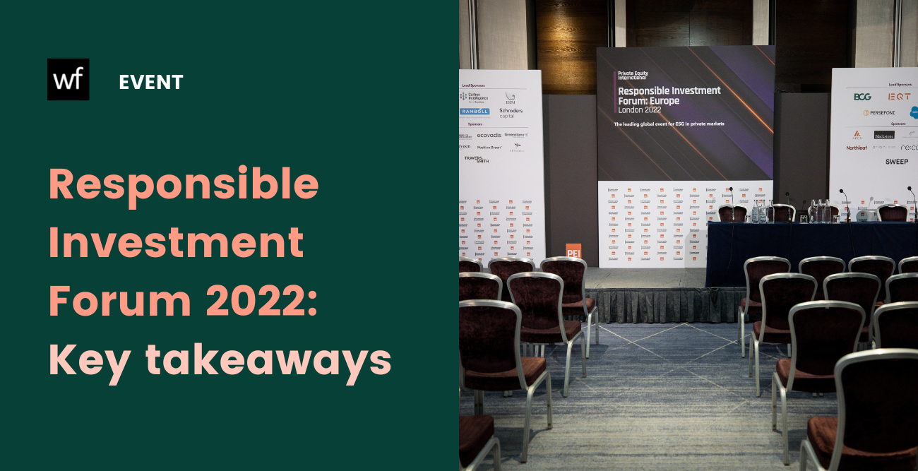 Worldfavor at the Responsible Investment Forum 2022